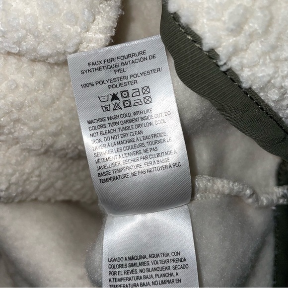 LUCKY BRAND Sherpa Faux Shearling Teddy Fleece Coat Jacket Size L Oatmeal $169 - Picture 9 of 10
